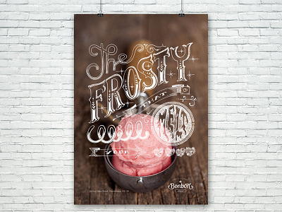 Frosty hand drawn lettering typography