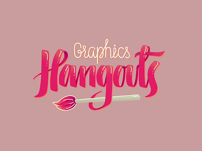 Hangouts ! digital hand lettering handmade type illustration ipad pro procreate typography