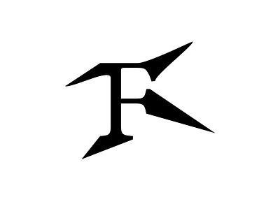 F. bw concept dagg line logo mexican monogram