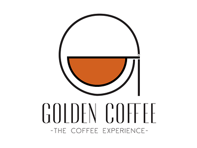 GOLDEN COFFEE brand design chameleon97logos chameleonlogo china circle circular coffee concept experience gold identity illustration mexican project vector