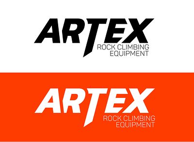 ARTEX adventure canyon chameleon97logos climbing dagg equipment extreme hiking identity neon orange outdoor rappel rock secutiry typography