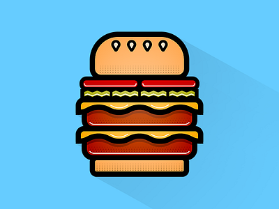 Guilt-Free Burger burger icon illustration