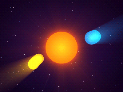 Big Hot Mama loop motion graphics planets space sun