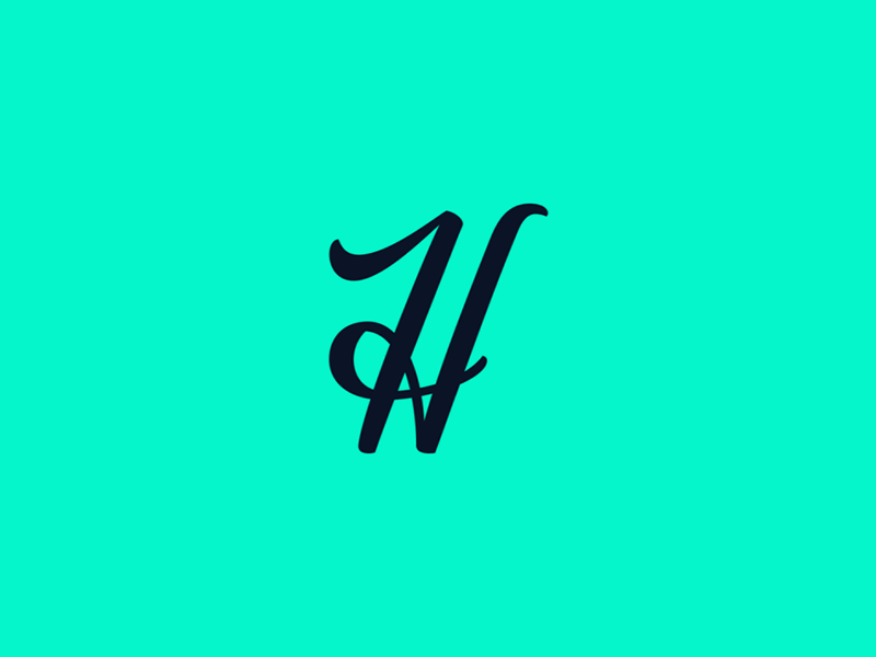 Animated Letter 'H' after effects animation loop typogaphy