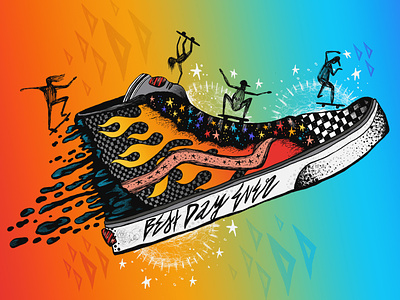 Warped Tour Branding design emo illustration music music festival pop punk shoes vans warped tour