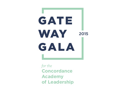 Gateway Gala branding charity concept contemporary fundraiser gala identity lockup logo modern type typography