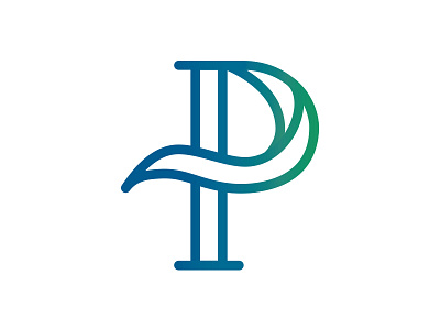 P Monogram branding design gradient icon identity logo mark monogram p