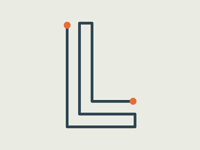 Follow the Leader dots icon l line logo branding mark monogram trail