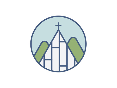 Church Icon Concept branding church cross icon identity logo mountain south america