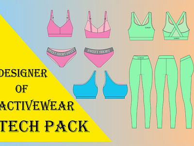 I WILL DESIGN YOUR FASHION ACTIVEWEAR AND TECH PACK