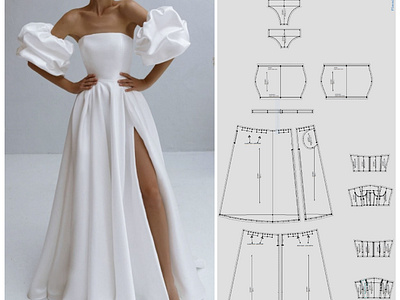 Wedding Dress- Sewing Pattern- Fashion Design