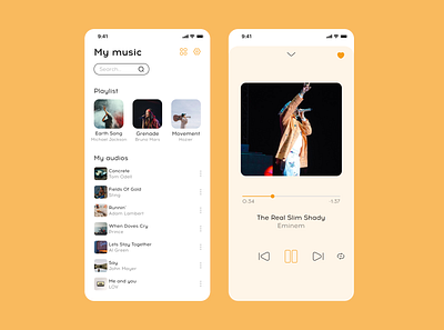 Music player ui аудиозаписи музыка плеер