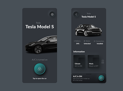 Tesla App graphic design ui uxui ежедневно 034