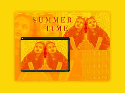 Summer — Challenge 2/7 alternative art bold color bold colors broken grid composition editorial editorial design graphic graphic design photography summer typography web