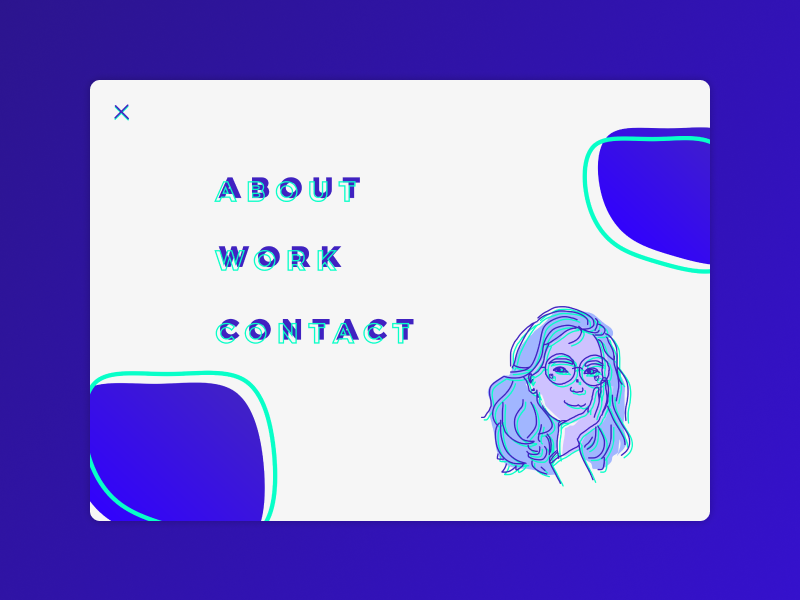 Menu — Challenge 4/7 portfolio website portfolio design portfolio website figma web design ux typography vector ui illustration broken grid web design composition bold colors bold color