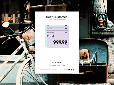 Email Receipt | DailyUI 17 / 100 app dailyui design graphic design ui webdesign