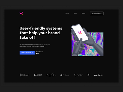 Vexpress Portfolio UI Design app branding design development logo motion graphics portfolio startup typography ui ux