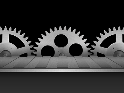 Factory app belt conveyor gears interface iphone metal texture