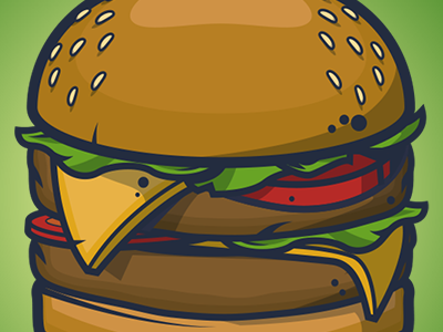 Burger burger food hamburger icon illustration