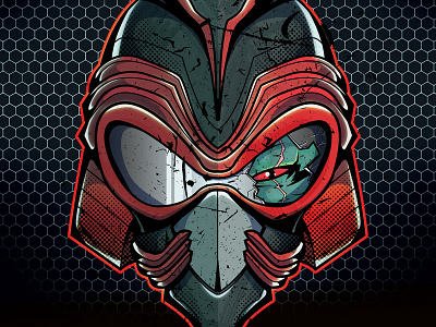 Dark Mask Sci-fi creatures hardcore illustration logo monsters party