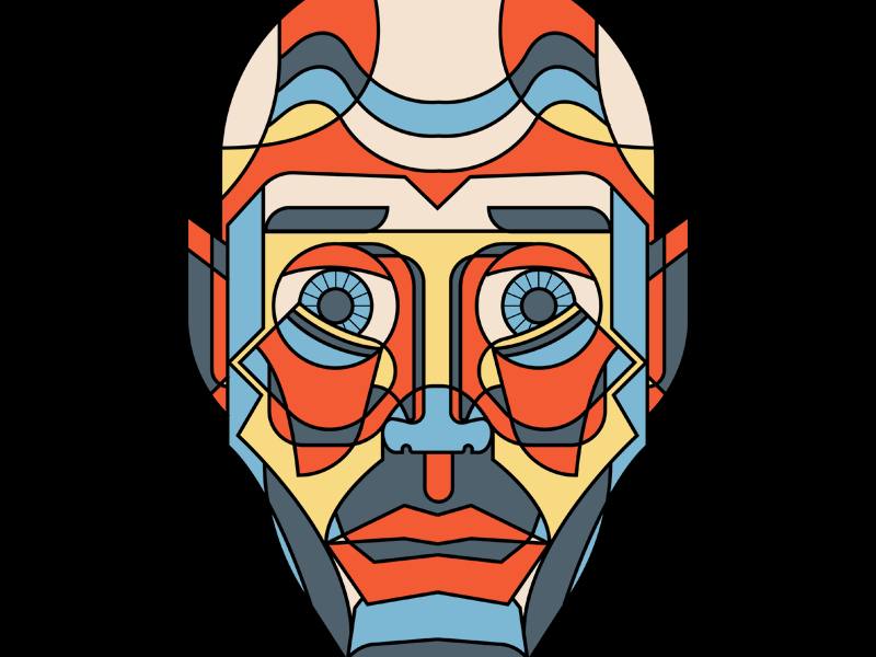 Face abstract by Pixelkaiju on Dribbble