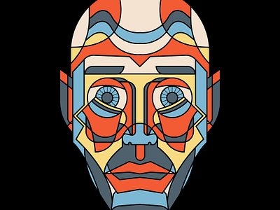 Face abstract abstract colors face human vector
