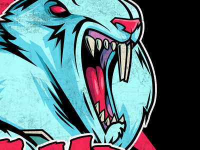 Angry mad beaver artwork