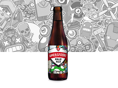Beer label design amersfoort beer illustration label monsters packaging design vector