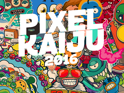 Pixelkaiju 2016 characters freelance illustration kaiju monster work