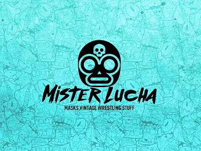 Mister Lucha logo fun logo lucha webshop wrestler wrestling