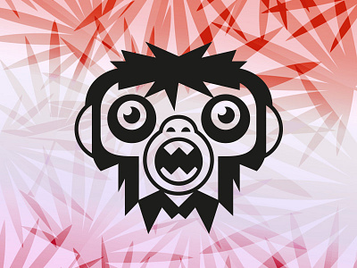 Monkey face logo logo monkey music vector