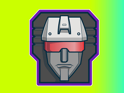 Devastator Transformer head decepticon head illustration transformer vector