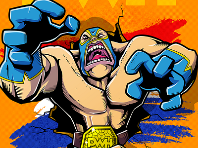 Big Lucha adobe illustration lucha mask vector wrestling