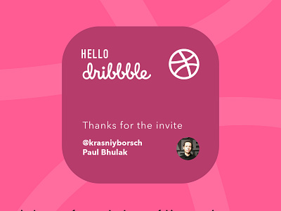 Hello, Dribbblers! Big thanks to @krasniyborsch for the invite!