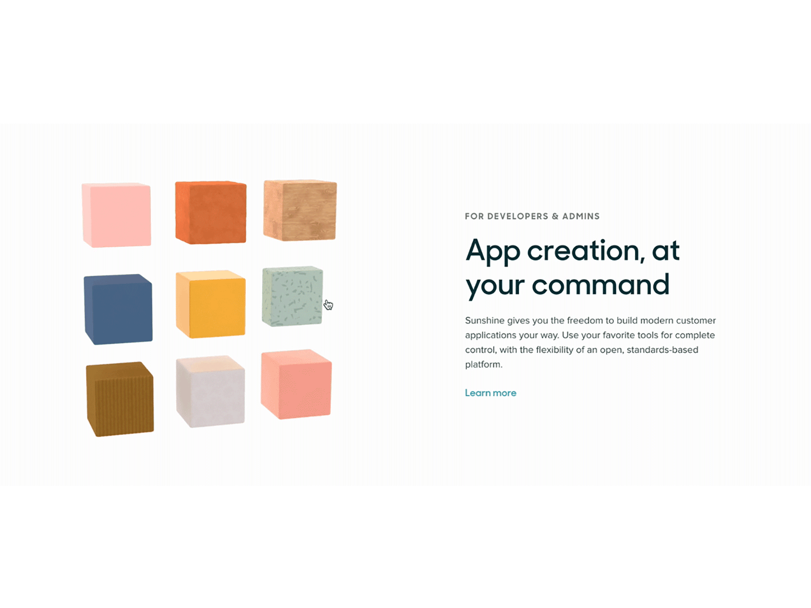 At your command 3d apps color developers interaction web web design website