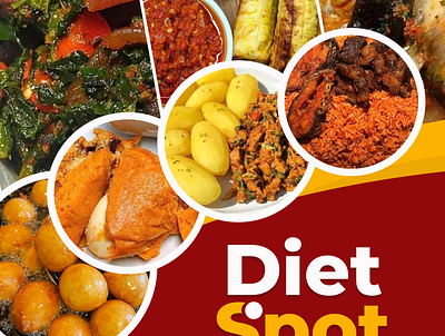 Diet spot banner design illustration