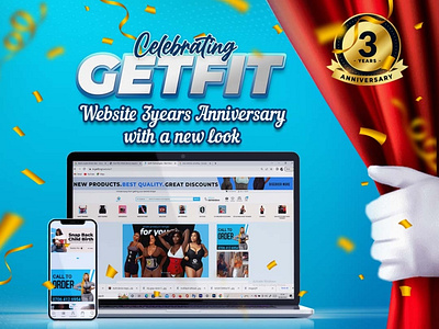 Website Anniversary flyer design graphic design illustration ui ux