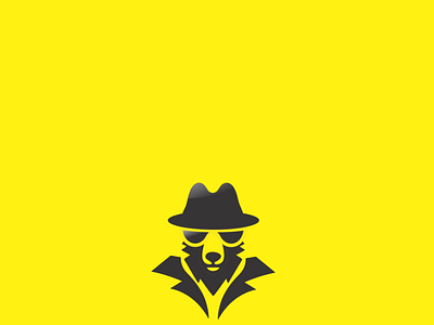 wolf detective2 illustration logodesign minimalistic wolf