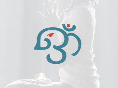 Logo Inner State yoga elephant ganesh logo om om sign yoga yoga logo