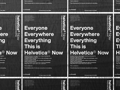 Helvetica Now Typeface tribute