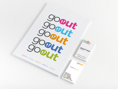 GoOut Brand Identity brand identity branding business card dribbble shot event logo planning shot