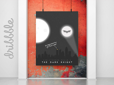 Dark Knight Minimal Movie Poster batman dark knight design minimal minimal movie poster minimal poster