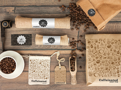 Caffeinated Coffee Branding Identity brand brand identity branding coffee corporate branding