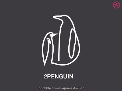 2penguin Line logo branding lineart logo