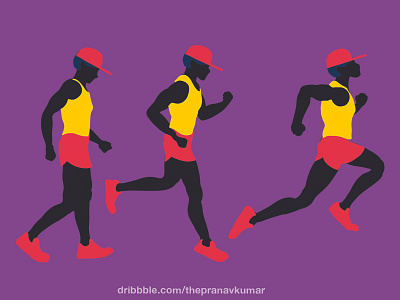 Running Man illustration art fitness health illustration