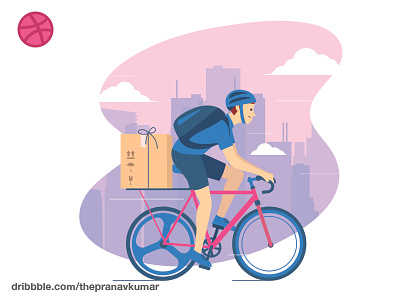 Bike Delivery Concept bike delivery illustration