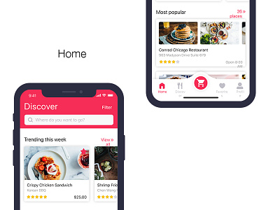 Food Home food delivery ios user interface