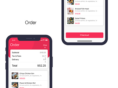 Food Order app food delivery ios ui user interface