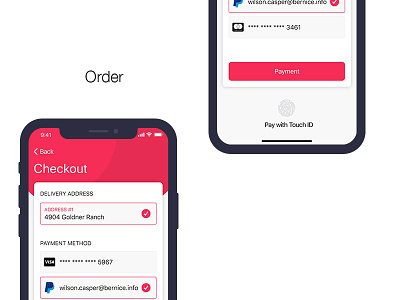 Food Payment app food delivery ios payment ui user interface