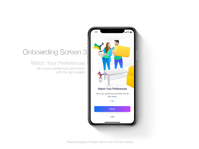 Onbaording 3 user interface ui illustration
